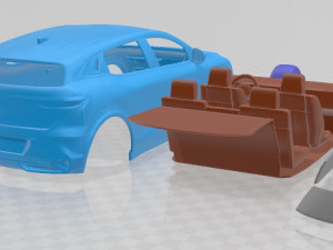 Renault Megane E Tech Iconic 2023 Printable Car 3D 프린트 모델