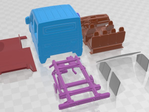 Volkswagen Crafter Chassis Double Cab L1 2023 Printable Van 3D Print Model