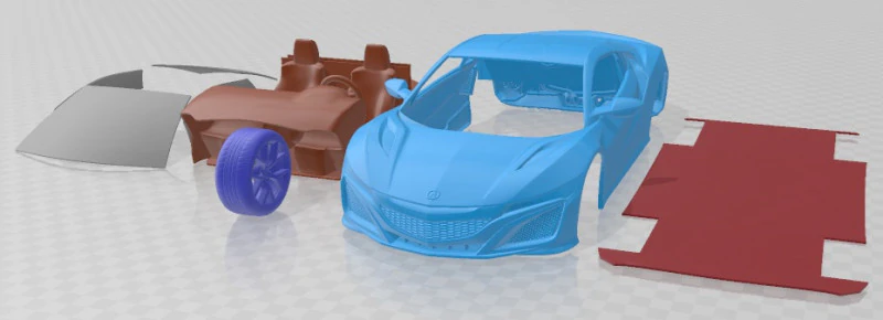 Acura NSX 2016 Printable Car 3D Print Model .c4d .max .obj .3ds .fbx .stl .blend 
