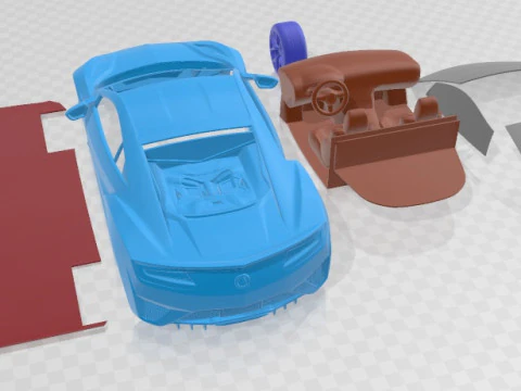 Acura NSX 2016 Printable Car 3D Print Model