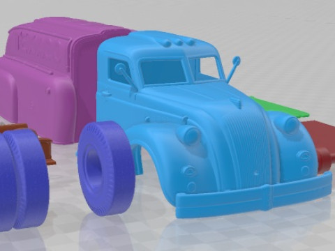 Dodge Airflow Tank Truck 1938 Printable 3D प्रिंट मॉडल