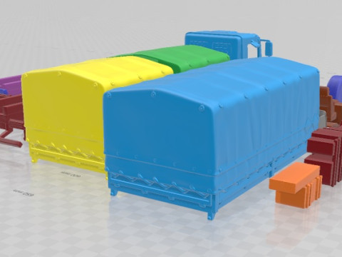 Mercedes Benz Axor Military Truck 2005 Printable 3Dプリントモデル