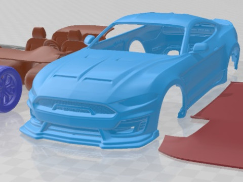 Mustang Shelby Super Snake Coupe 2018 Printable Car 3D Print Model