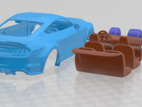 Mustang Shelby Super Snake Coupe 2018 Printable Car Model Cetak 3D