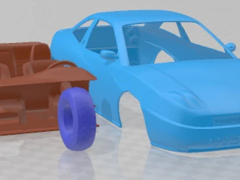 Fiat Coupe Pininfarina 1998 Printable Car 3D Print Model