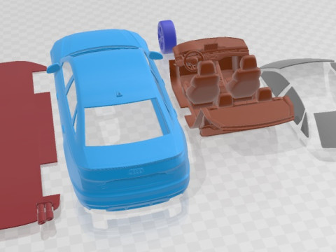 Audi S4 Sedan 2020 Printable Car Modèles 3D en vedette