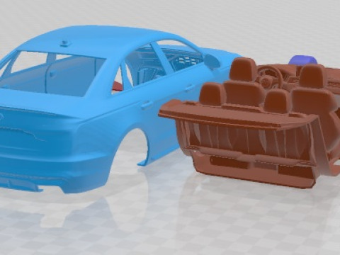 Audi S4 Sedan 2020 Printable Car Modèles 3D en vedette