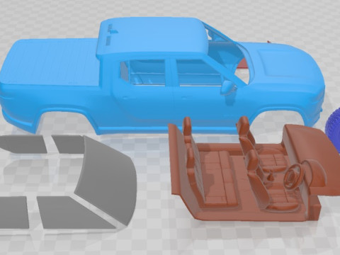 R1T UK Spec Launch Edition 2022 Printable Car 3Dプリントモデル