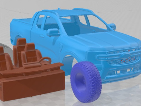 Ranger Wildtrak Super Cab 2024 Printable Car 3D 打印模型