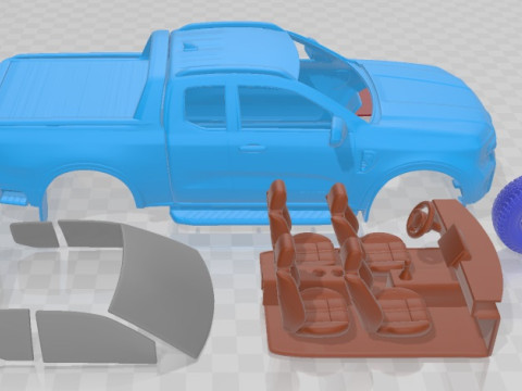Ranger Wildtrak Super Cab 2024 Printable Car 3D 打印模型