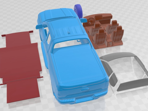 Ranger Wildtrak Super Cab 2024 Printable Car 3D 打印模型