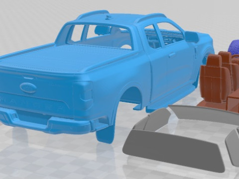 Ranger Wildtrak Super Cab 2024 Printable Car 3D 打印模型