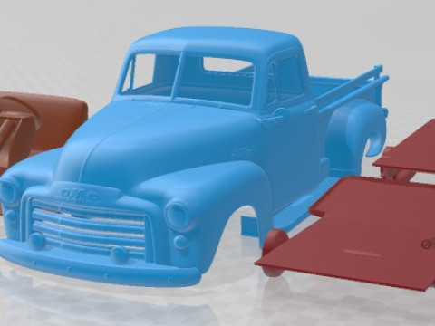 GMC 9300 Pickup Truck 1952 Printable 3D Print Model