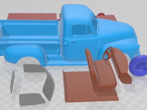 GMC 9300 Pickup Truck 1952 Printable 3D 프린트 모델