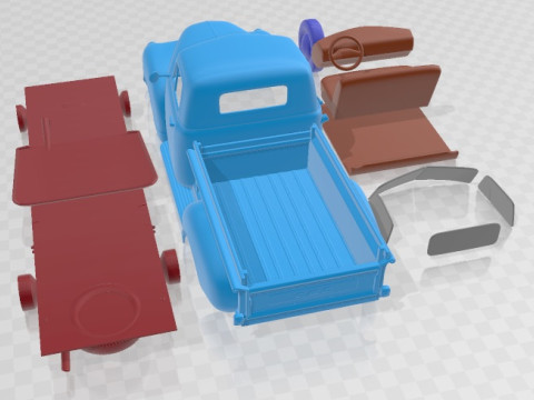 GMC 9300 Pickup Truck 1952 Printable 3D 프린트 모델