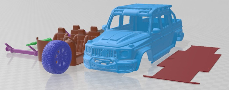 Brabus 900 XLP One of Ten 2023 Printable Car 3D Baskı Modeli .c4d .max .obj .3ds .fbx .stl .blend 