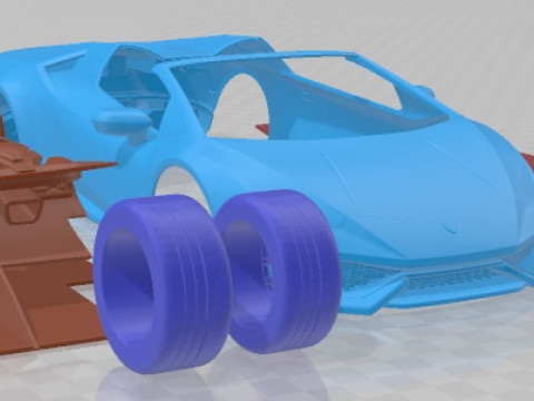 Huracan LP610 4 Spyder 2017 Printable Car 3D Print Model