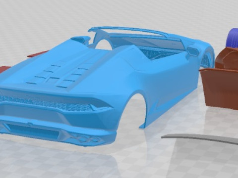 Huracan LP610 4 Spyder 2017 Printable Car 3D Print Model
