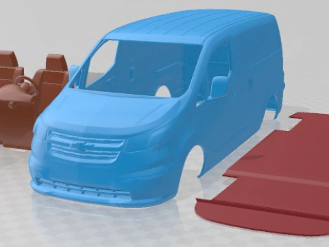 Furgone stampabile Chevrolet City Express 2023 Modello di stampa 3D