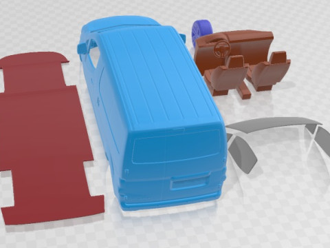 Chevrolet City Express 2023 Printable Van 3D Baskı Modeli