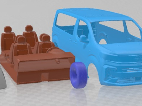 Opel Zafira Life Electric Medium 2024 Printable Van 3D 打印模型