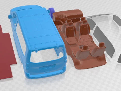 Opel Zafira Life Electric Medium 2024 Printable Van 3D Print Model