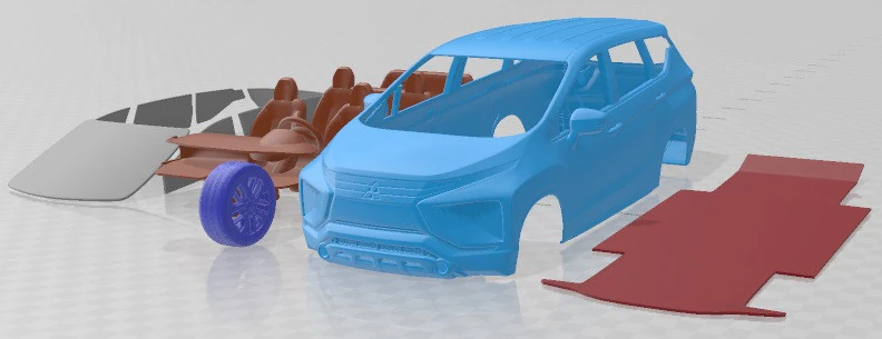Mitsubishi Xpander 2017 Printable Car 3D Print Model .c4d .max .obj .3ds .fbx .stl .blend 