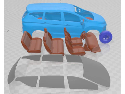 Mitsubishi Xpander 2017 Printable Car 3D Print Model