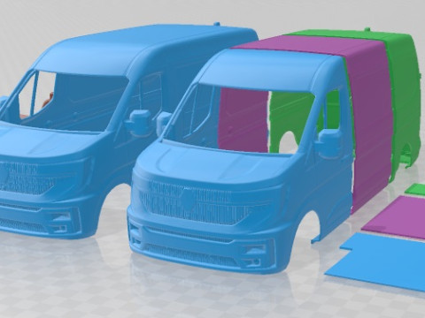 Renault Master E TECH L2H2 2024 Printable Van 3D Print Model