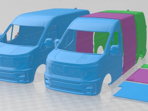 Renault Master E TECH L2H2 2024 Van imprim&iacute;vel Modelo de Impressão 3D