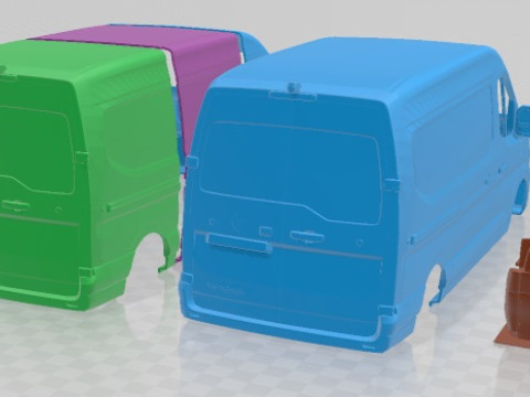 Renault Master E TECH L2H2 2024 Printable Van Modello di stampa 3D