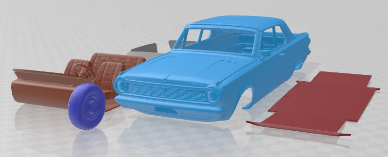 Dodge Dart Mk3 GT Hardtop Coupe 1965 Printable Car Modelo de Impressão 3D .c4d .max .obj .3ds .fbx .stl .blend 