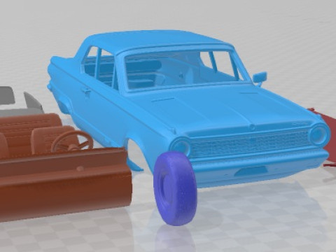 Dodge Dart Mk3 GT Hardtop Coupe 1965 Printable Car Modelo de Impressão 3D