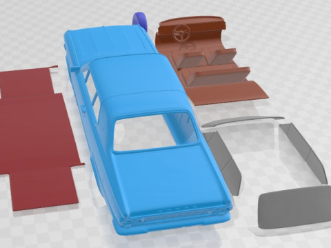 Dodge Dart Mk3 GT Hardtop Coupe 1965 Printable Car Modelo de Impressão 3D