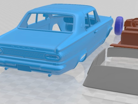 Dodge Dart Mk3 GT Hardtop Coupe 1965 Printable Car Modelo de Impressão 3D