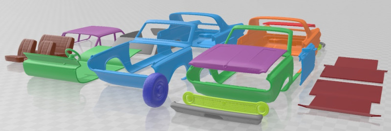 Dodge Dart Mk3 GT Hardtop Coupe 1965 Printable Car Modello di stampa 3D .c4d .max .obj .3ds .fbx .stl .blend 