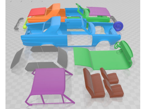 Dodge Dart Mk3 GT Hardtop Coupe 1965 Printable Car Modello di stampa 3D
