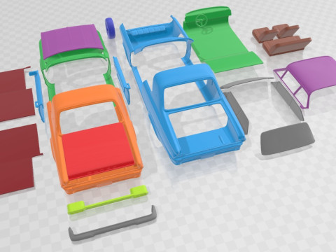 Dodge Dart Mk3 GT Hardtop Coupe 1965 Printable Car Modello di stampa 3D