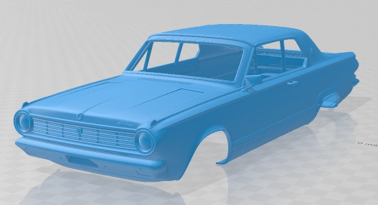 Dodge Dart Mk3 GT Hardtop Coupe 1965 Printable Body Car Modelo de impresión 3D .c4d .max .obj .3ds .fbx .stl .blend 