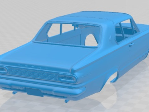 Dodge Dart Mk3 GT Hardtop Coupe 1965 Printable Body Car Modelo de impresión 3D