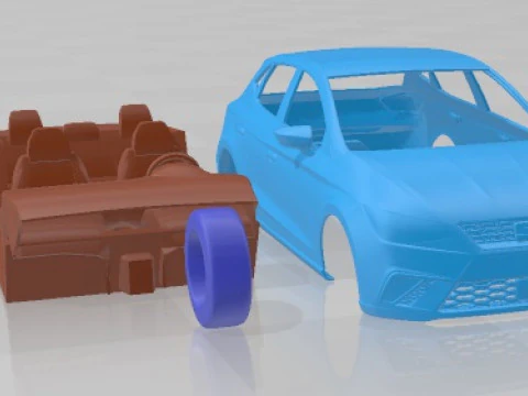 Coche Imprimible Seat Ibiza 2022 Modelo de impresión 3D