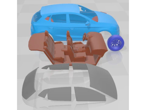 Coche Imprimible Seat Ibiza 2022 Modelo de impresión 3D