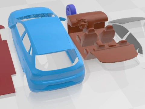 Coche Imprimible Seat Ibiza 2022 Modelo de impresión 3D