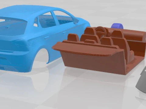 Coche Imprimible Seat Ibiza 2022 Modelo de impresión 3D