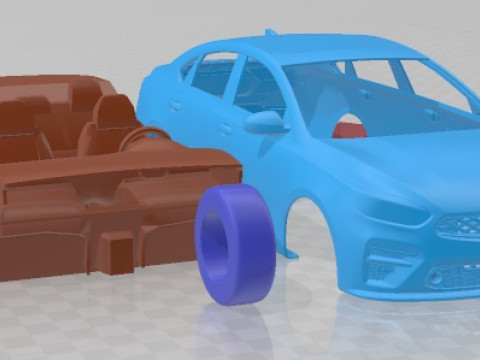 Kia Forte 2019 Printable Car 3D Druckmodell
