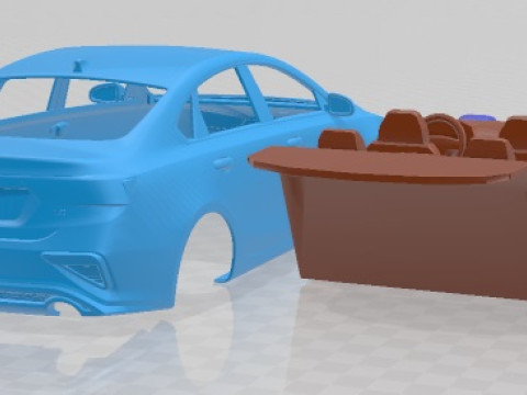 Kia Forte 2019 Printable Car 3D Druckmodell