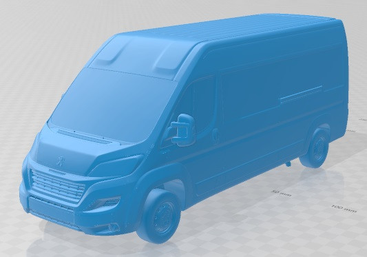Peugeot Boxer 2020 Printable Van 3D प्रिंट मॉडल .c4d .max .obj .3ds .fbx .stl .blend 