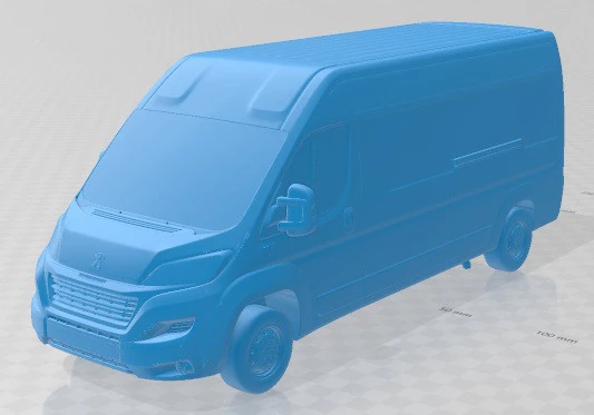 Peugeot Boxer 2020 Printable Van 3D Print Model .c4d .max .obj .3ds .fbx .stl .blend