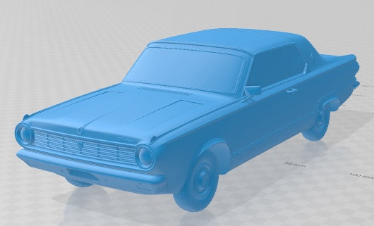 Dodge Dart Mk3 GT Hardtop Coupe 1965 Printable Car Modèles 3D en vedette .c4d .max .obj .3ds .fbx .stl .blend 