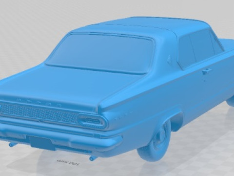 Dodge Dart Mk3 GT Hardtop Coupe 1965 Printable Car Modèles 3D en vedette